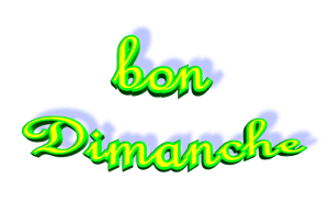 Gif animé Bon dimanche vert et jaune